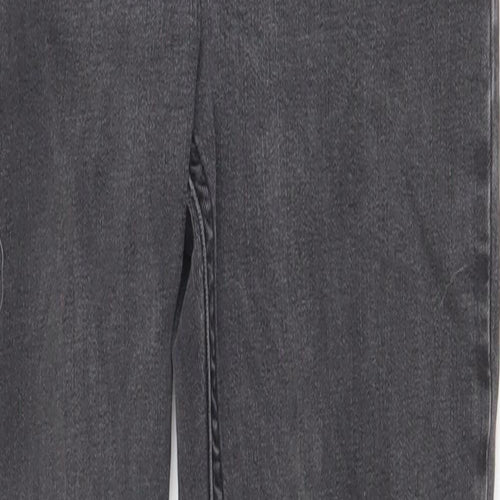 Topshop Womens Grey Cotton Skinny Jeans Size 26 in Regular Zip