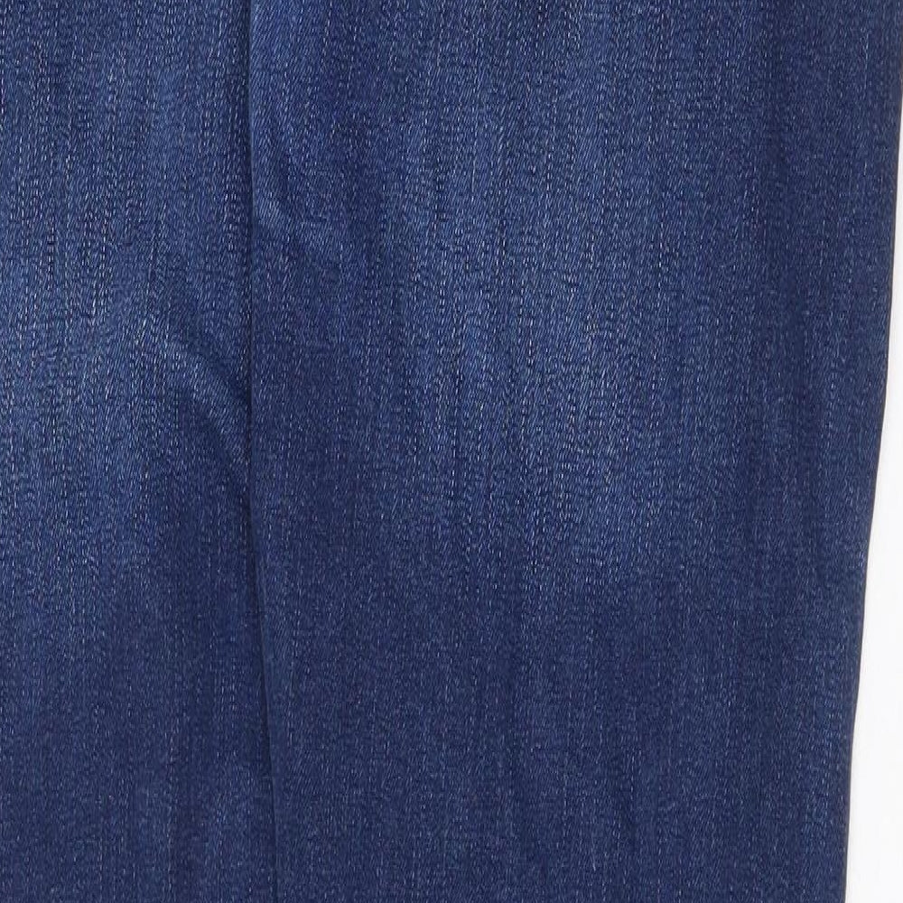 NEXT Mens Blue Cotton Straight Jeans Size 36 in Slim Zip