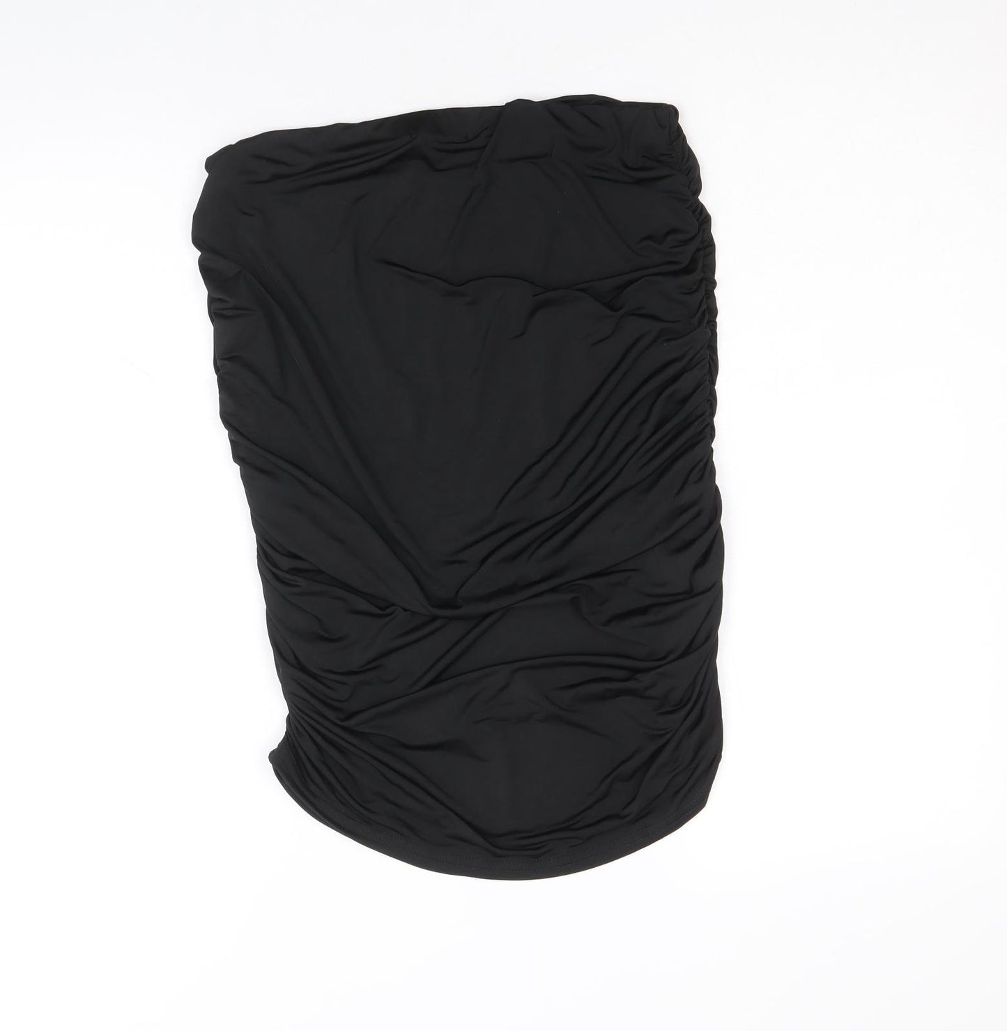 Boohoo Womens Black Polyester Bandage Skirt Size 14