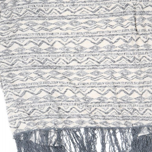 Atmosphere Womens Beige V-Neck Geometric Viscose Cardigan Jumper Size 6