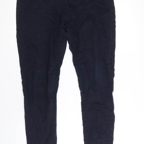 Peacocks Womens Blue Polyester Skinny Jeans Size 12 Regular Zip