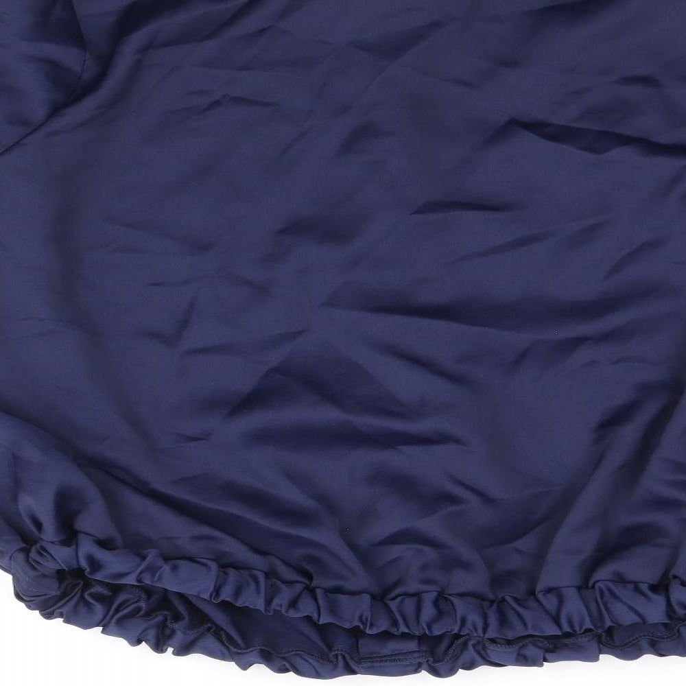 River Island Womens Blue Polyester Basic Button-Up Size 18 Collared