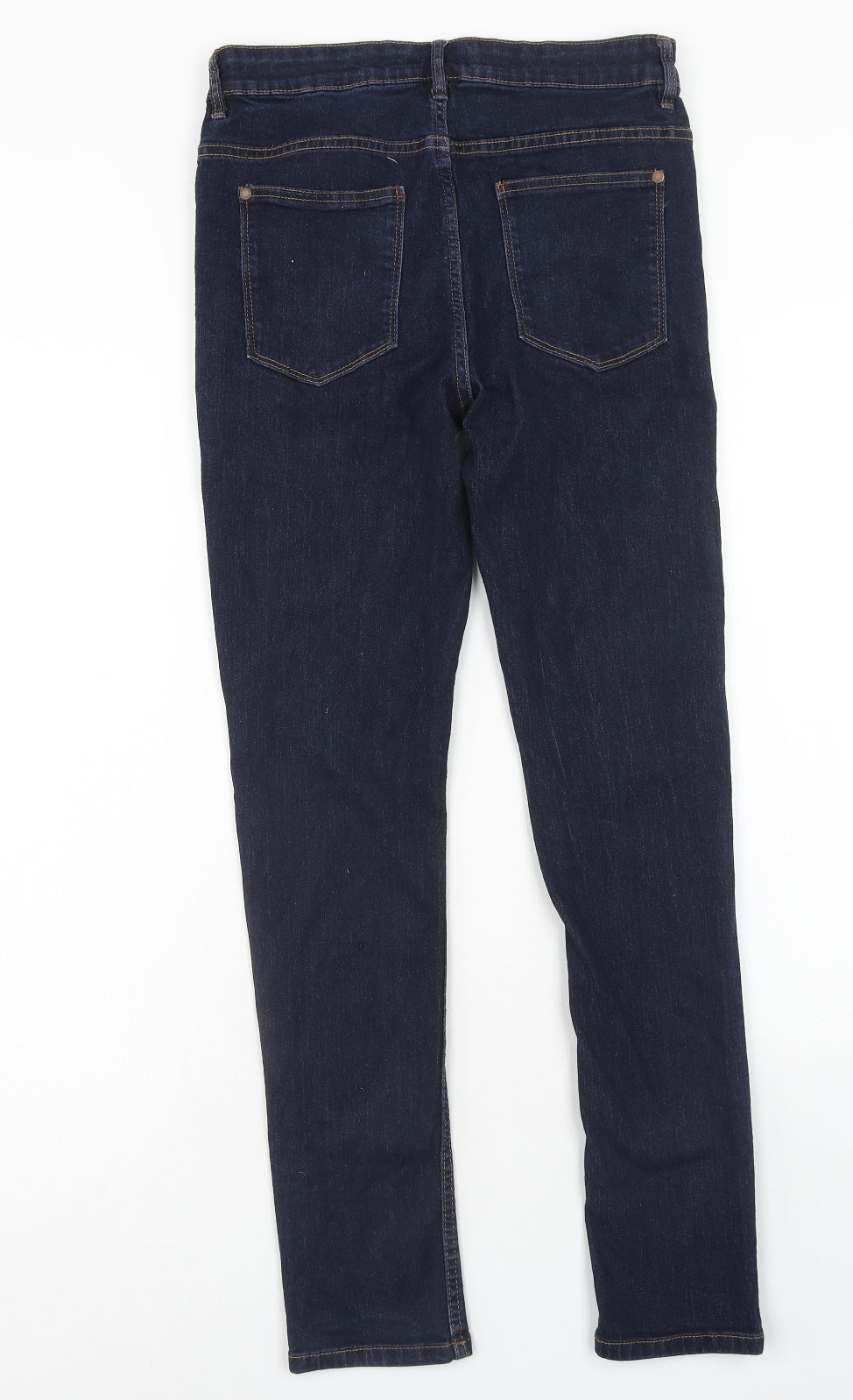 NEXT Girls Blue Cotton Skinny Jeans Size 15 Years Regular Zip