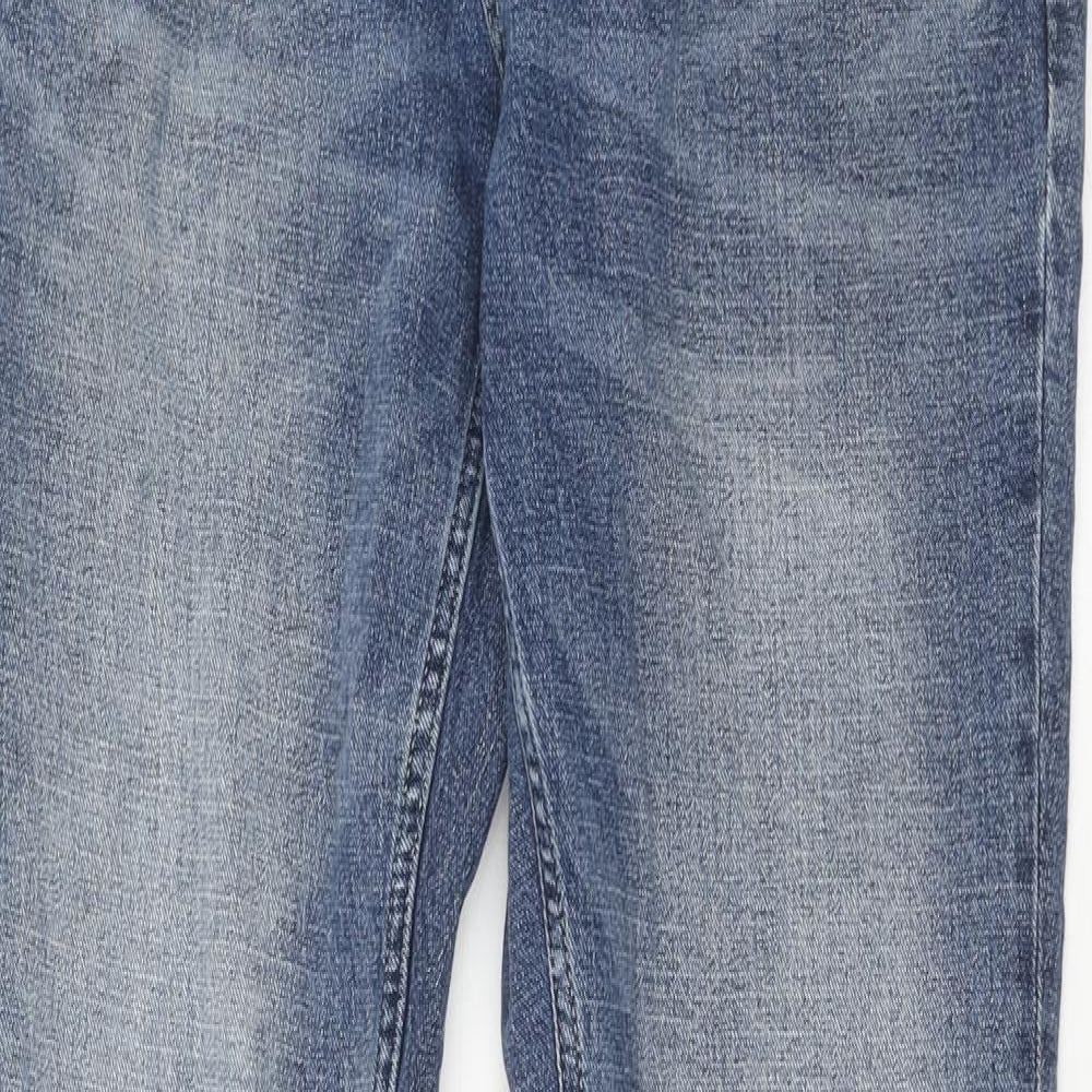 NEXT Mens Blue Cotton Skinny Jeans Size 32 in L31 in Regular Button