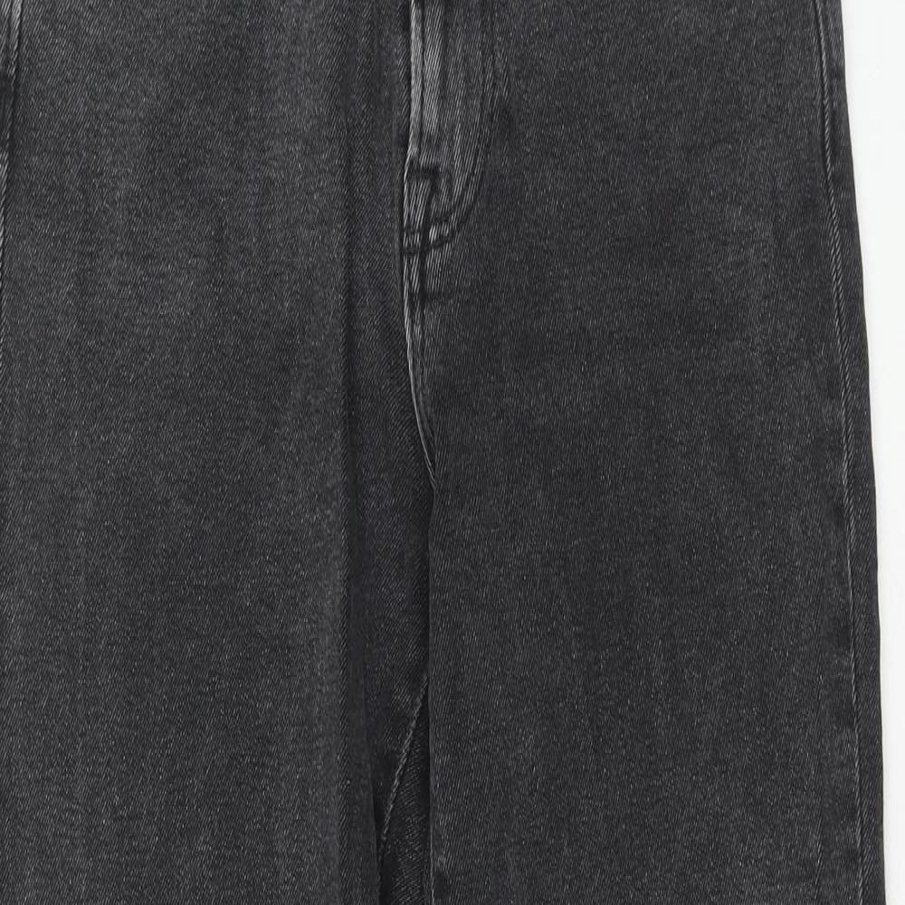 Stradivarius Womens Black Cotton Skinny Jeans Size 10 Slim Zip