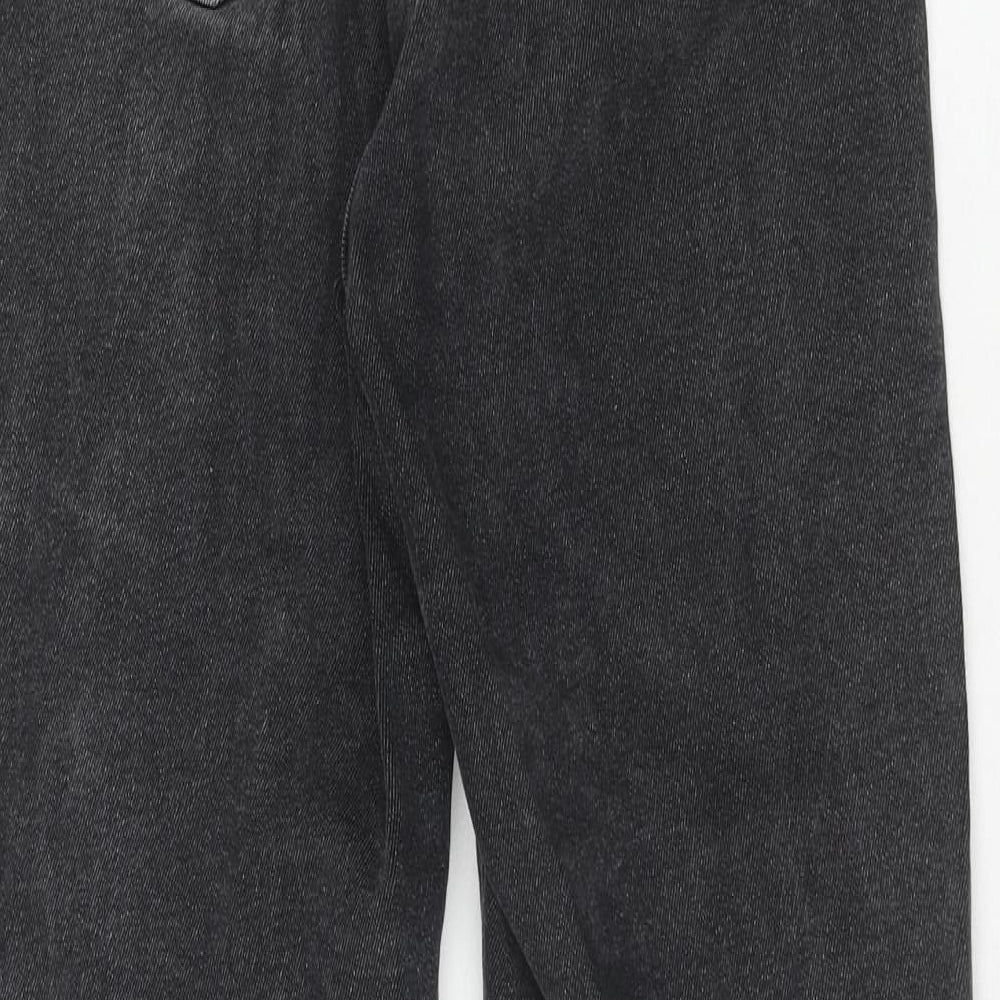 Stradivarius Womens Black Cotton Skinny Jeans Size 10 Slim Zip