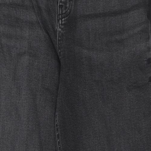 Eighty Eight Womens Black Cotton Straight Jeans Size 36 in Regular Zip