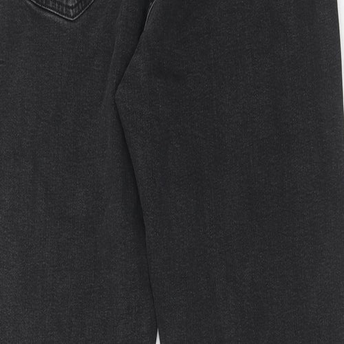 Eighty Eight Womens Black Cotton Straight Jeans Size 36 in Regular Zip