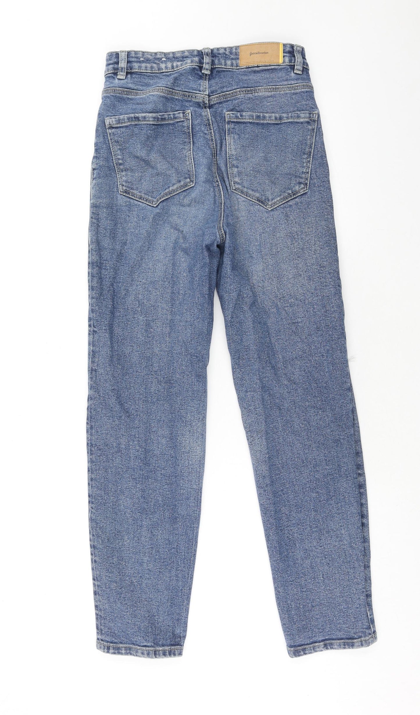 Stradivarius Womens Blue Cotton Skinny Jeans Size 8 Regular Zip