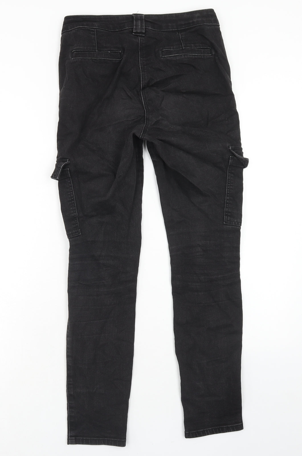 NEXT Womens Black Cotton Skinny Jeans Size 6 Regular Zip