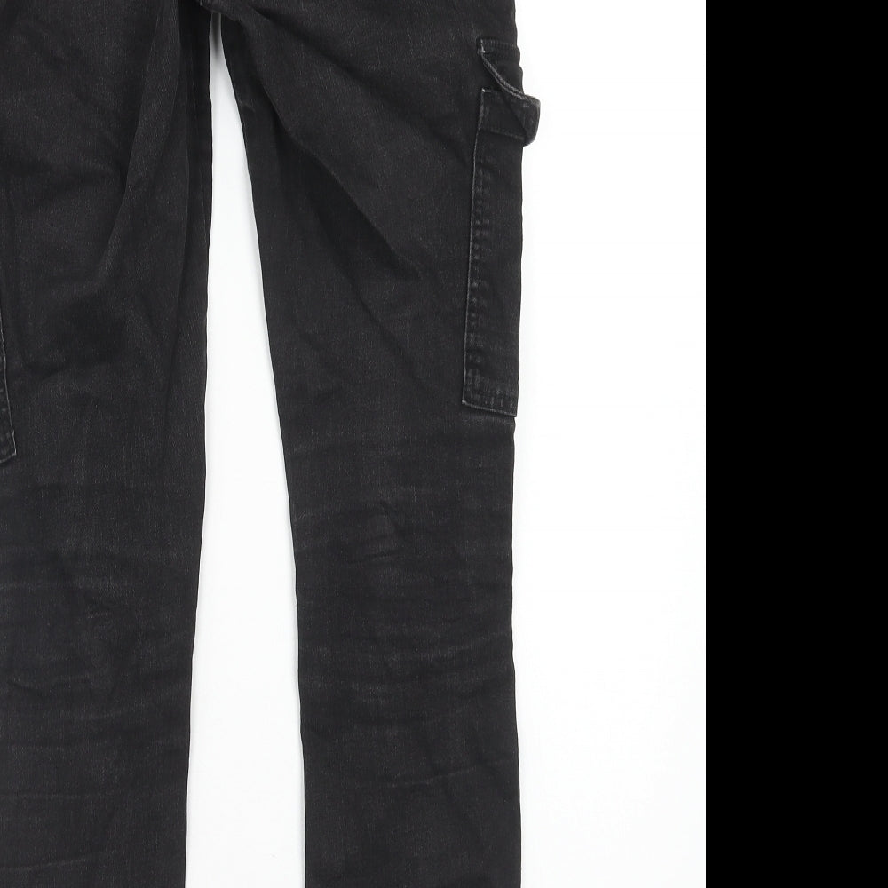 NEXT Womens Black Cotton Skinny Jeans Size 6 Regular Zip