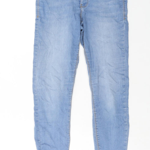 Dorothy Perkins Womens Blue Cotton Skinny Jeans Size 8 Regular Zip