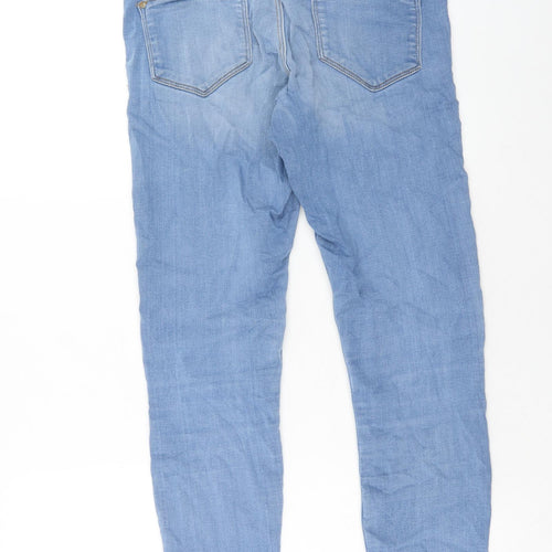 Dorothy Perkins Womens Blue Cotton Skinny Jeans Size 8 Regular Zip
