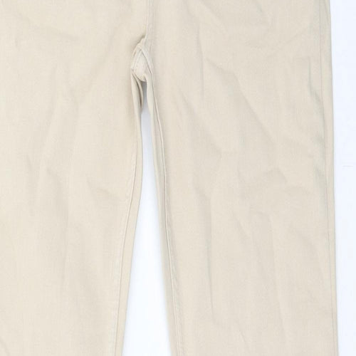 Preworn Womens Brown Cotton Wide-Leg Jeans Size 30 in Regular Zip