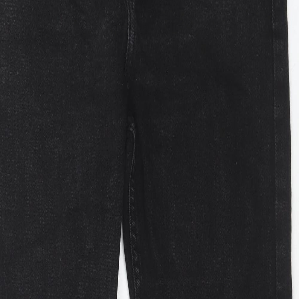 Marks and Spencer Womens Blue Cotton Skinny Jeans Size 12 Regular Zip