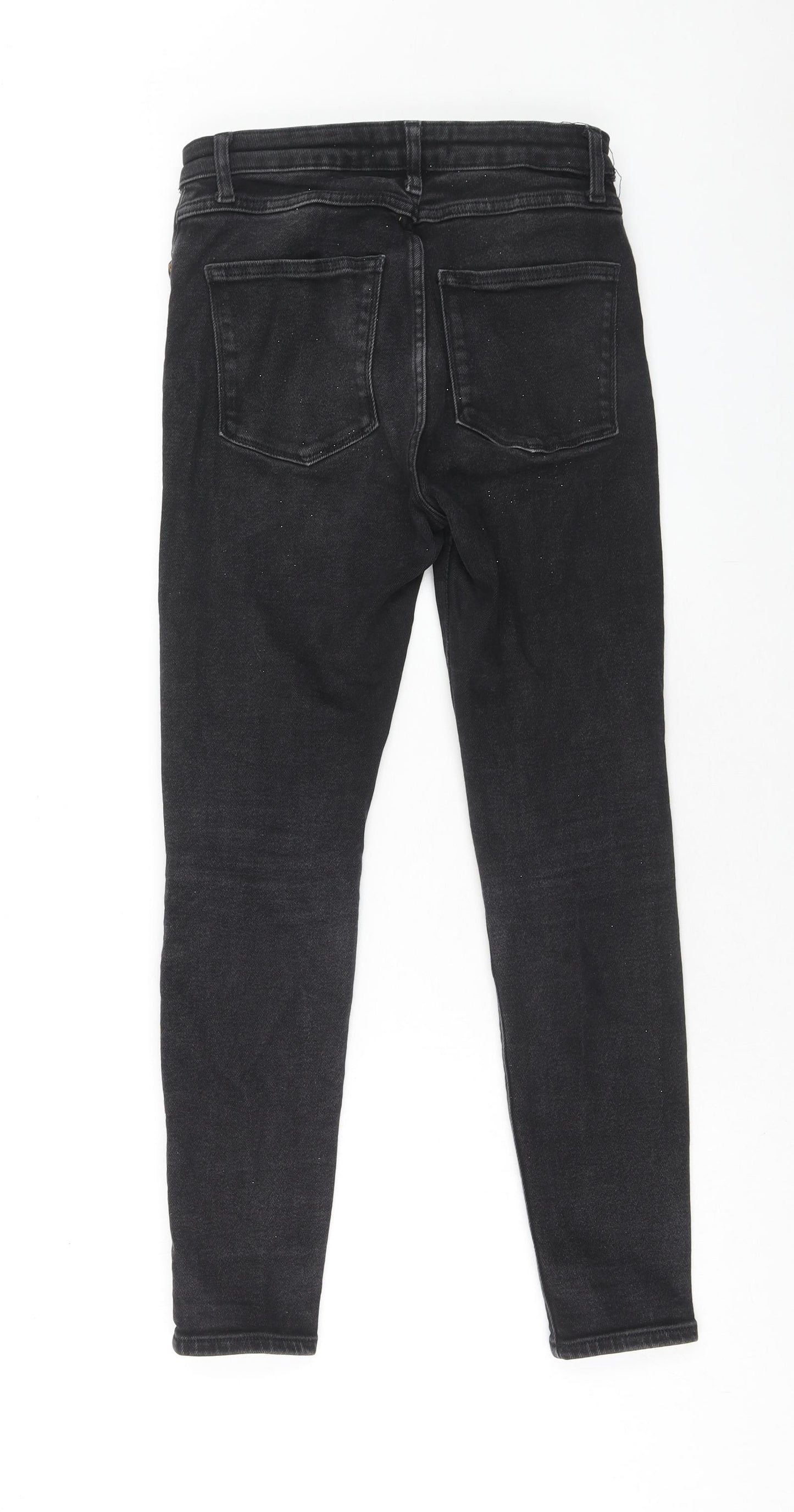 Zara Womens Blue Cotton Skinny Jeans Size 10 Regular Zip