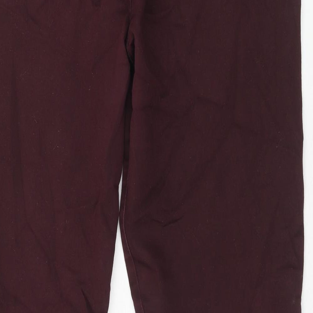 New Look Womens Purple Cotton Straight Jeans Size 16 Regular Zip