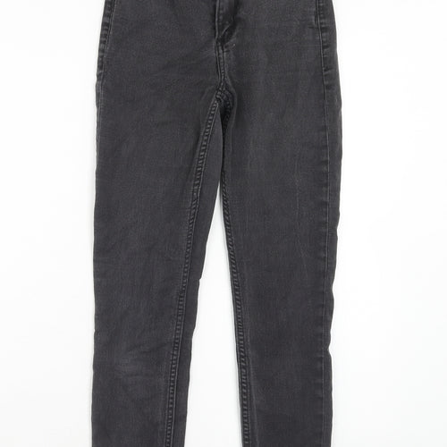 Monki Womens Black Cotton Skinny Jeans Size 25 in Slim Zip