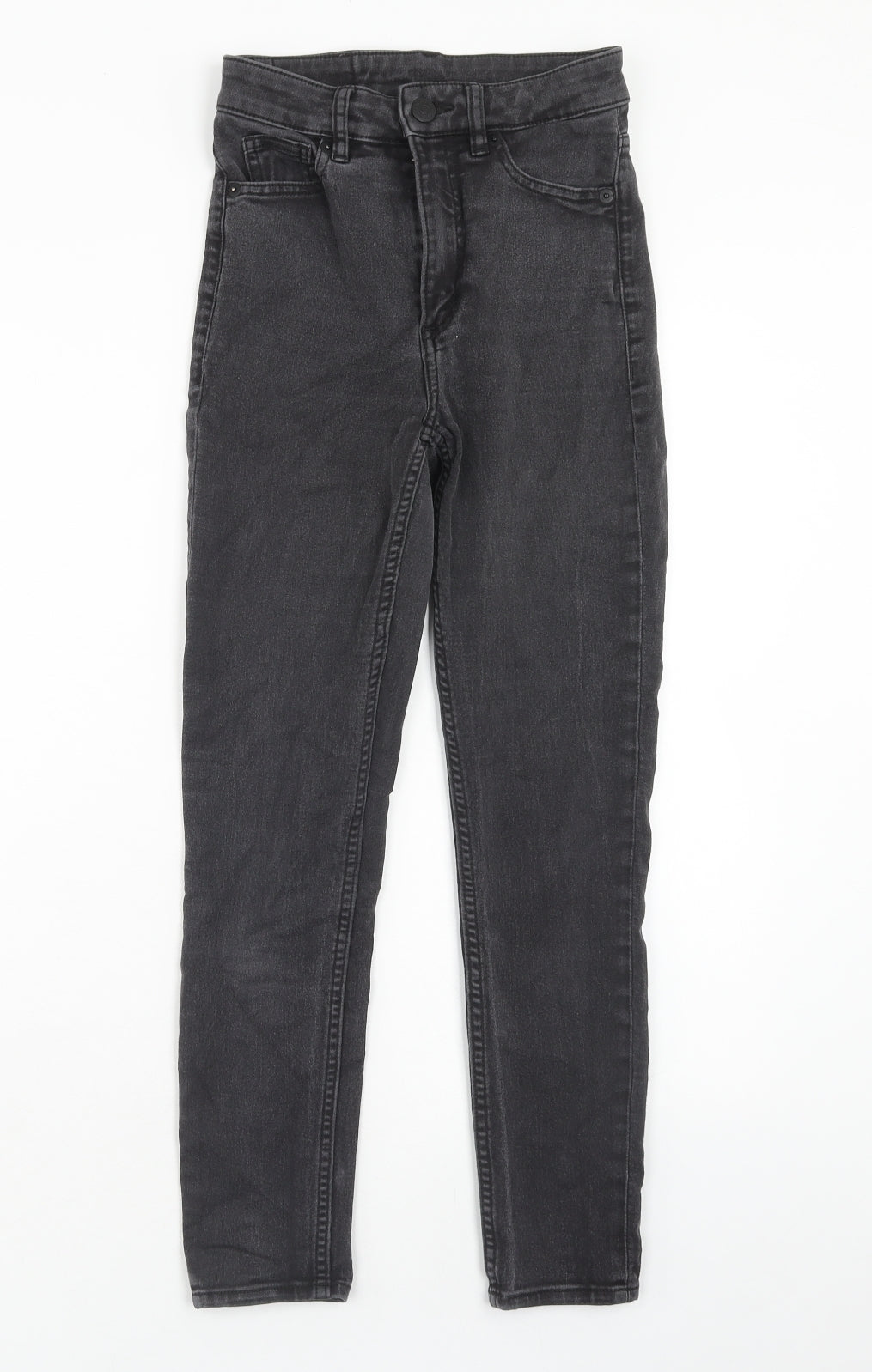 Monki Womens Black Cotton Skinny Jeans Size 25 in Slim Zip