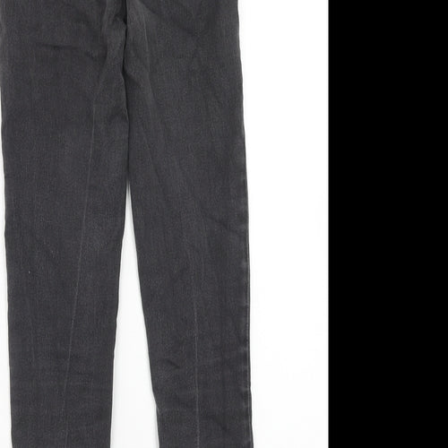 Monki Womens Black Cotton Skinny Jeans Size 25 in Slim Zip