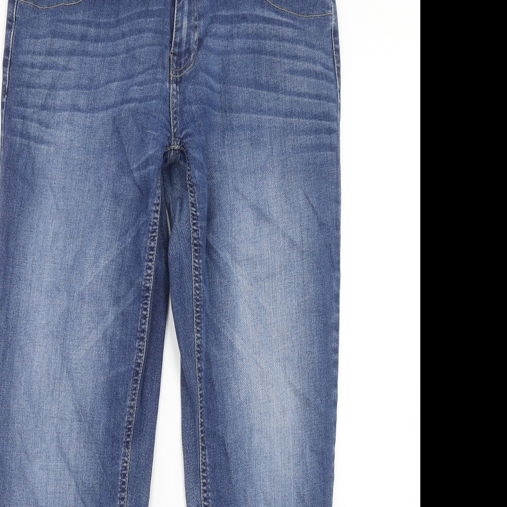 INTUITION Womens Blue Cotton Skinny Jeans Size 14 Regular Zip