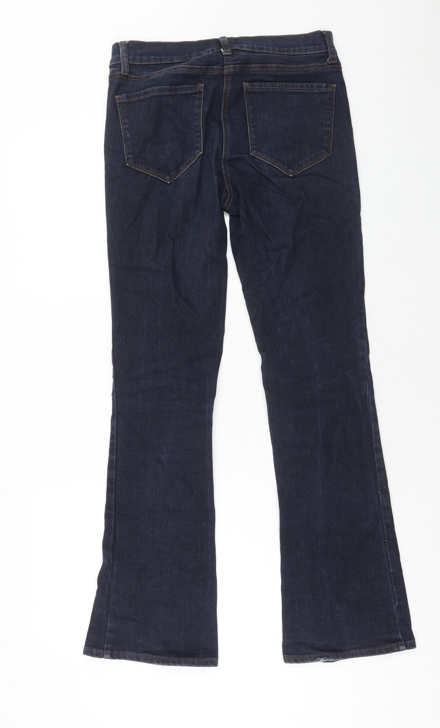 NEXT Womens Blue Cotton Bootcut Jeans Size 10 Regular Zip