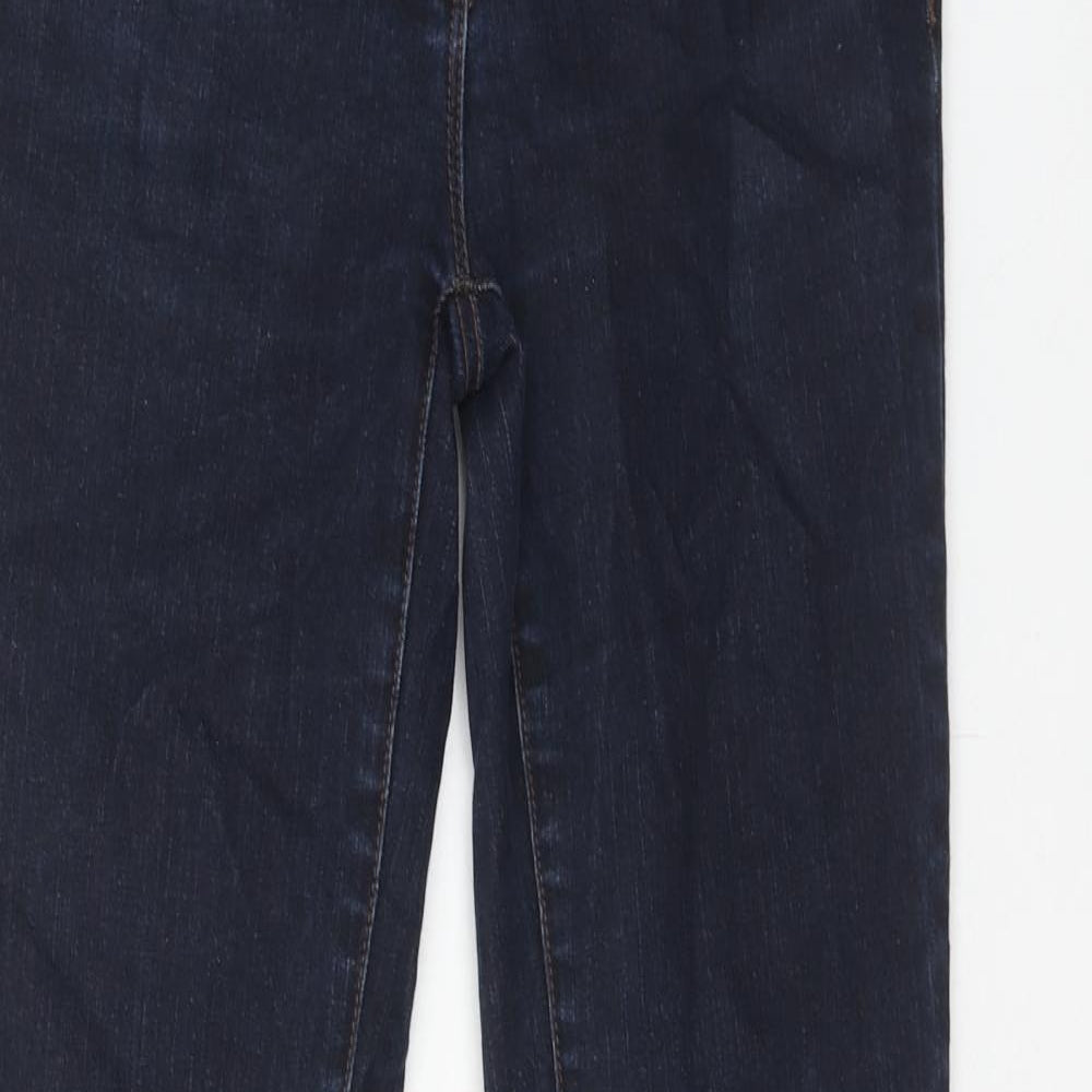 NEXT Womens Blue Cotton Bootcut Jeans Size 10 Regular Zip