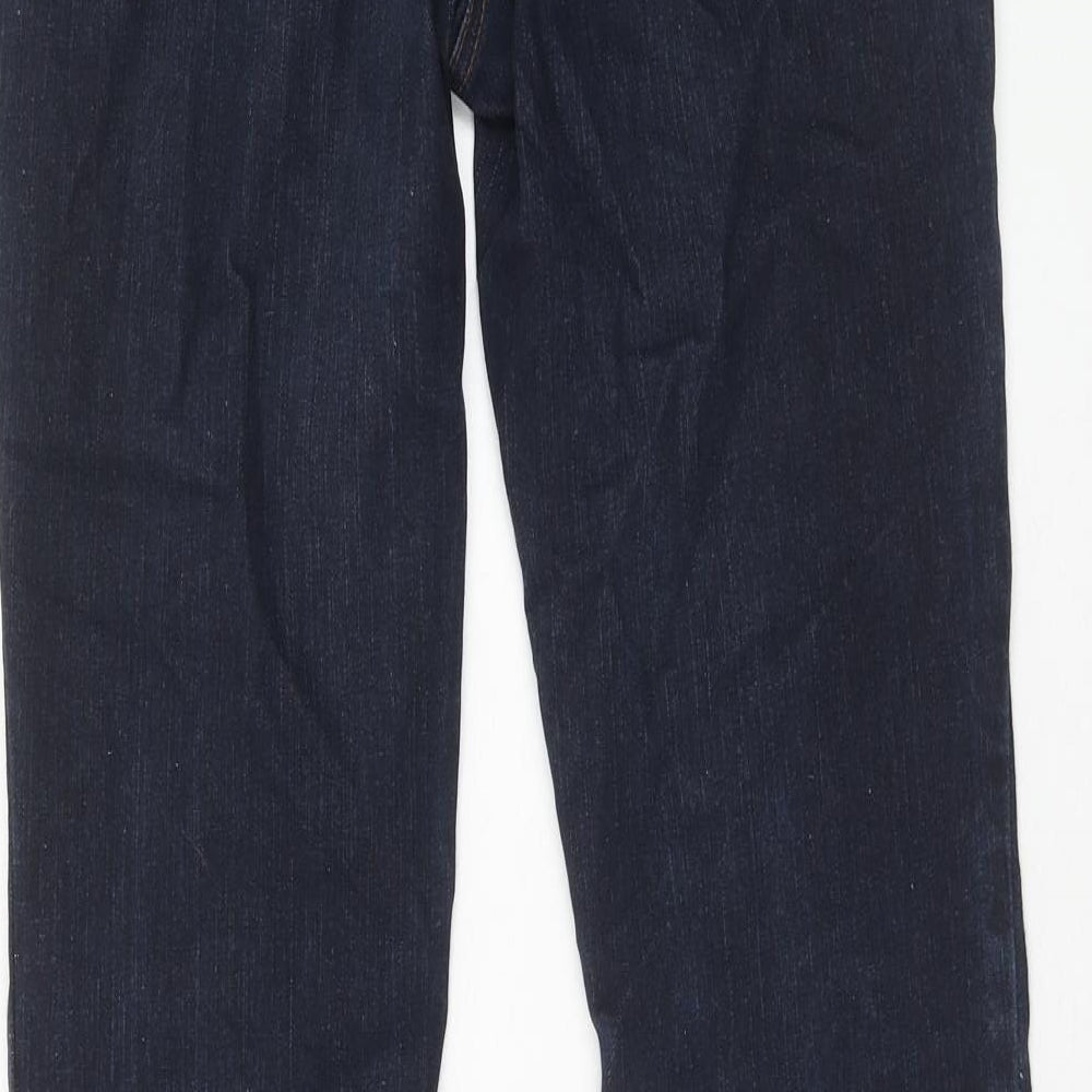 NEXT Womens Blue Cotton Bootcut Jeans Size 10 Regular Zip