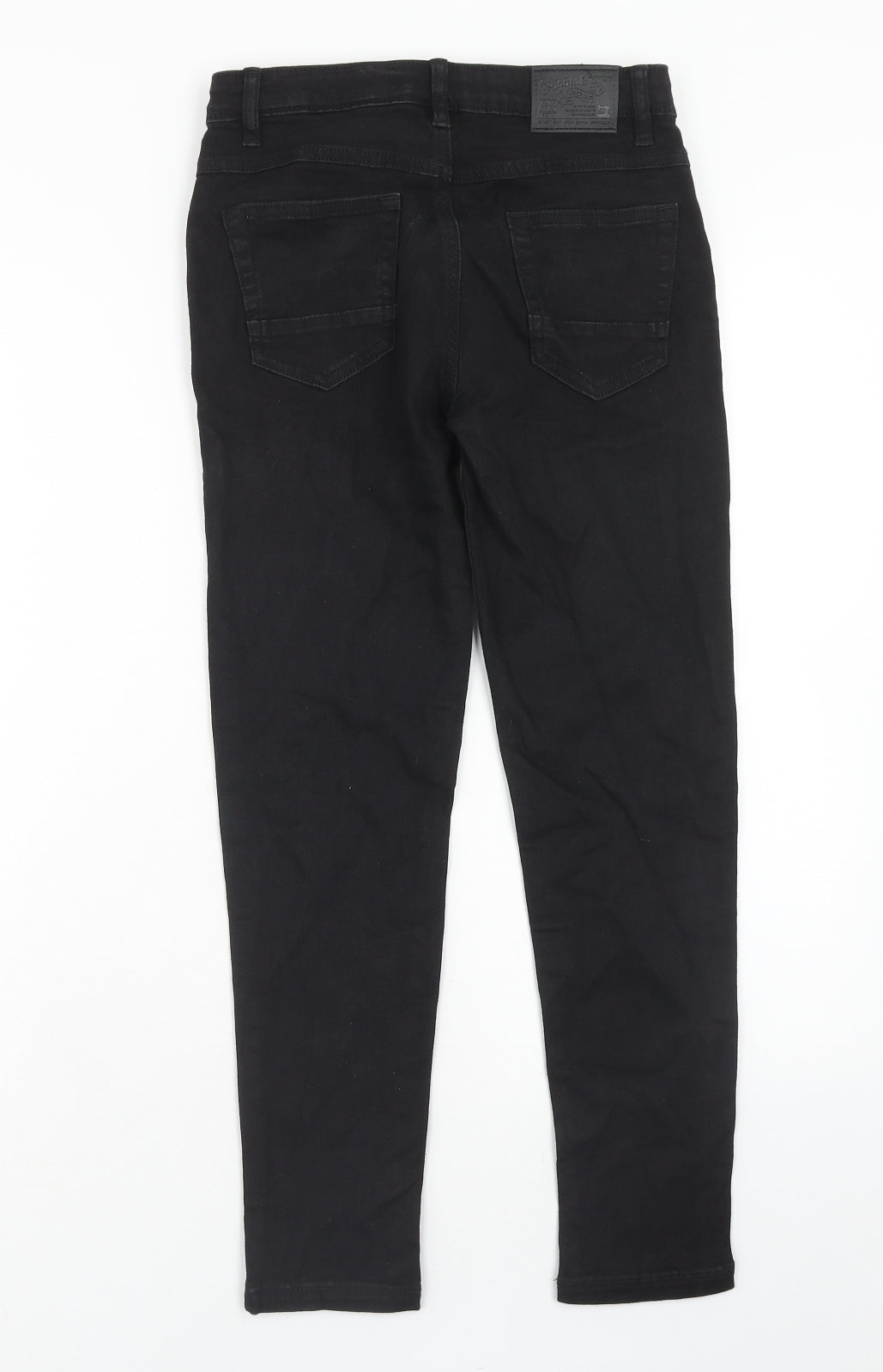 George Boys Black Cotton Skinny Jeans Size 10-11 Years Regular Zip