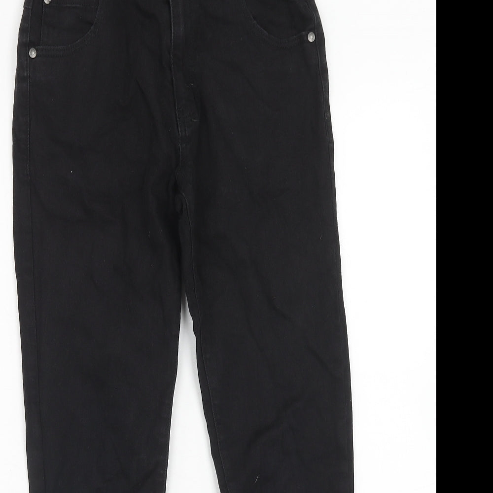 George Boys Black Cotton Skinny Jeans Size 10-11 Years Regular Zip