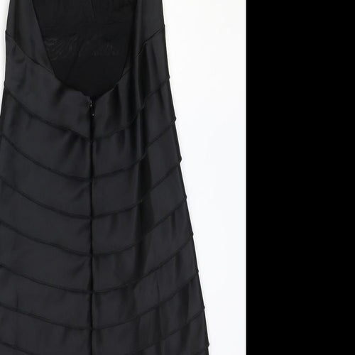 Todays Woman Womens Black Polyester A-Line Size 8 Halter Zip