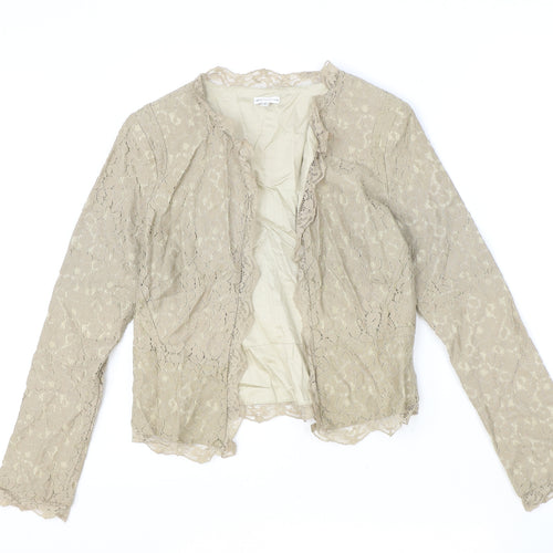 Marks and Spencer Womens Brown Geometric Jacket Blazer Size 8
