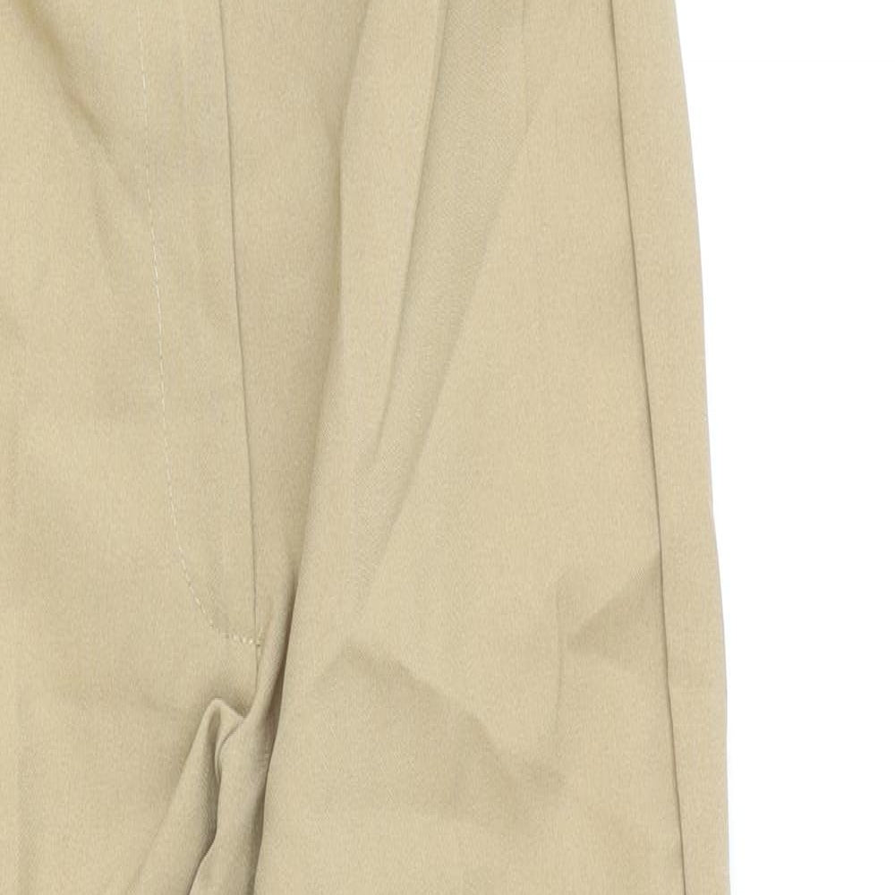 Boohoo Womens Brown Viscose Trousers Size 8 Regular Zip