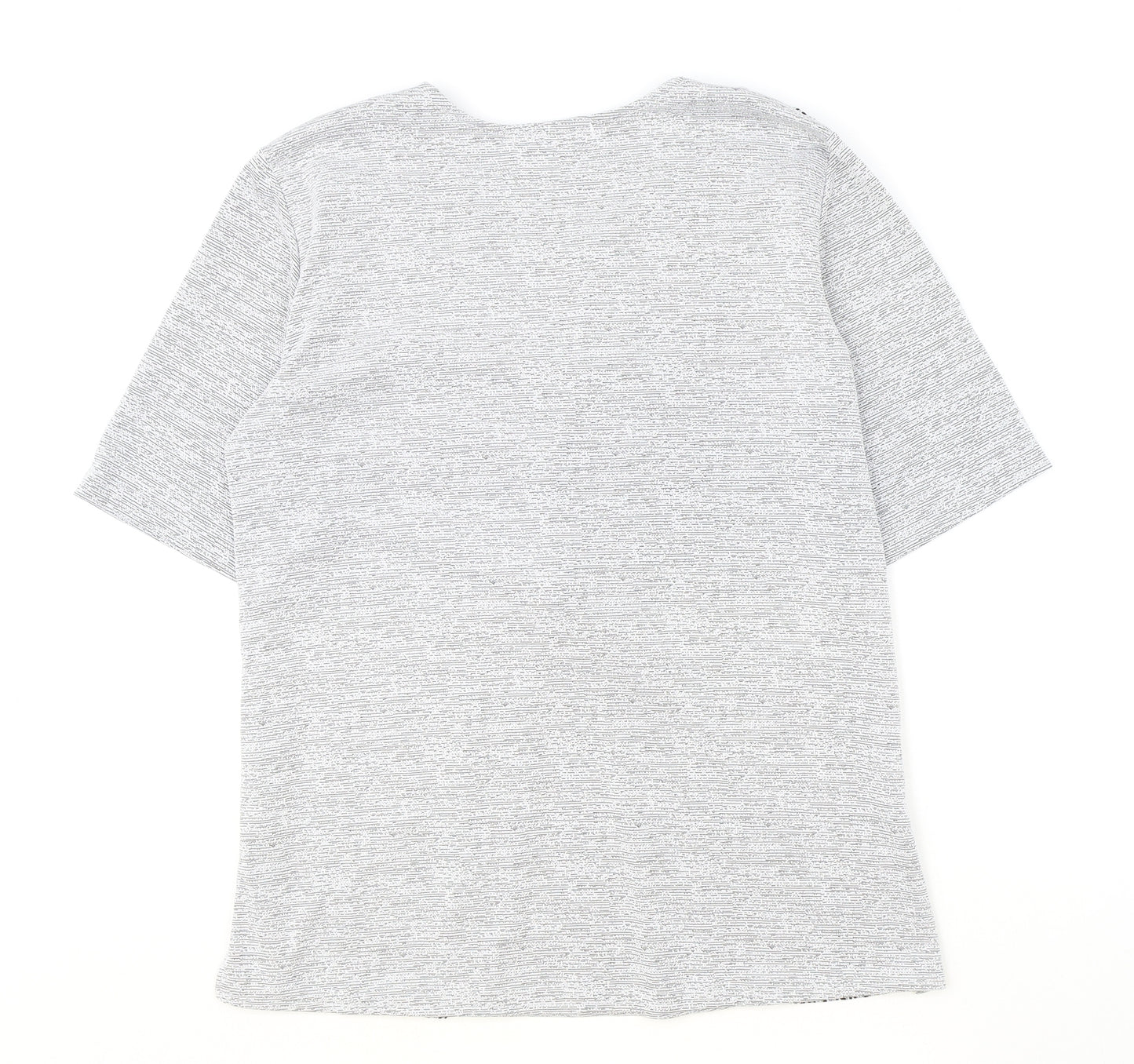 Maltex Womens Grey Polyester Basic T-Shirt Size XL Round Neck