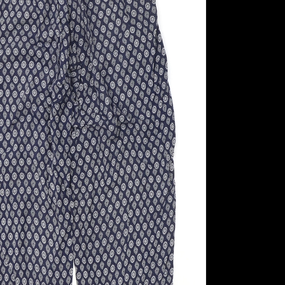 Atmosphere Womens Blue Geometric Viscose Harem Trousers Size 10 Regular