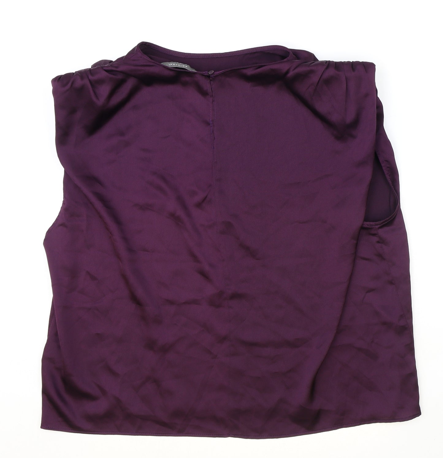 Primark Womens Purple Polyester Basic Tank Size 18 Boat Neck