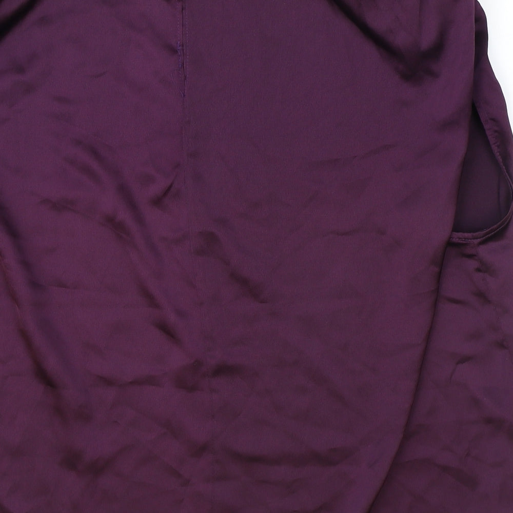 Primark Womens Purple Polyester Basic Tank Size 18 Boat Neck