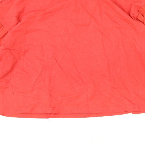 Atmosphere Womens Red Polyester Basic Blouse Size 10 Round Neck