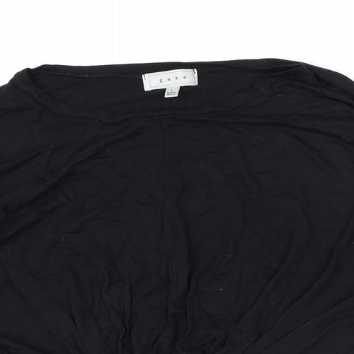 Graze Womens Black Polyester Basic T-Shirt Size L Round Neck