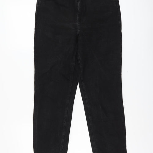 ASOS Womens Black Cotton Straight Jeans Size 28 in L32 in Regular Button