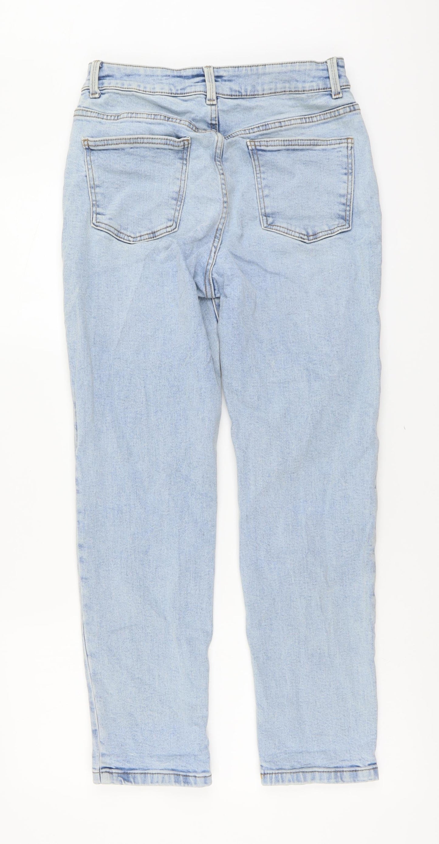 Denim & Co. Womens Blue Cotton Skinny Jeans Size 8 L27 in Regular Button