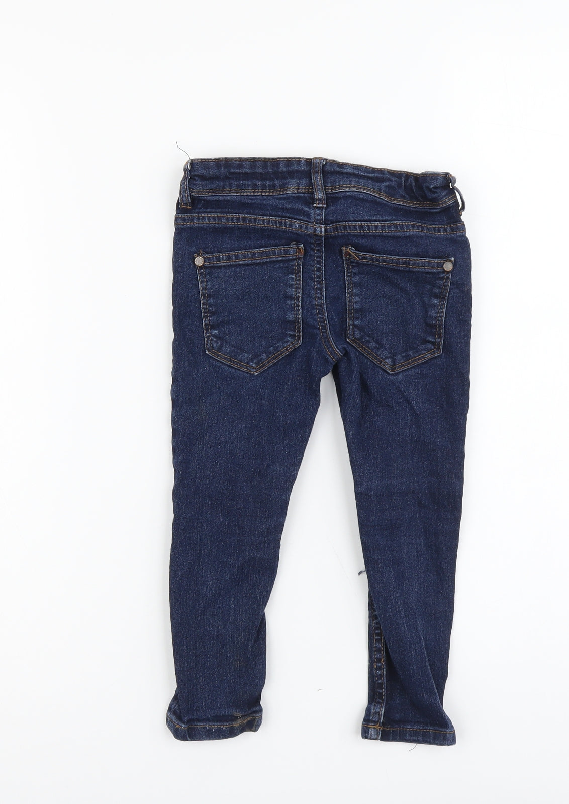 NEXT Boys Blue Cotton Skinny Jeans Size 3 Years Regular Button