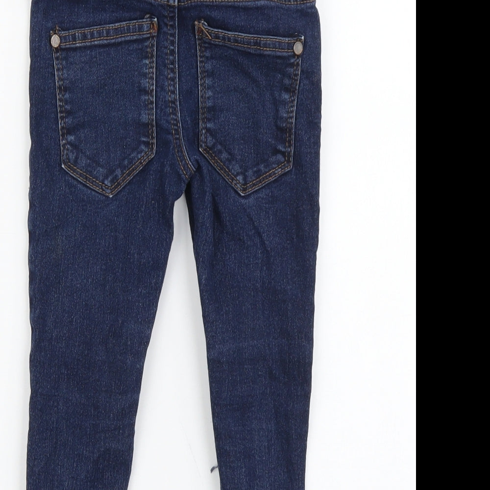 NEXT Boys Blue Cotton Skinny Jeans Size 3 Years Regular Button
