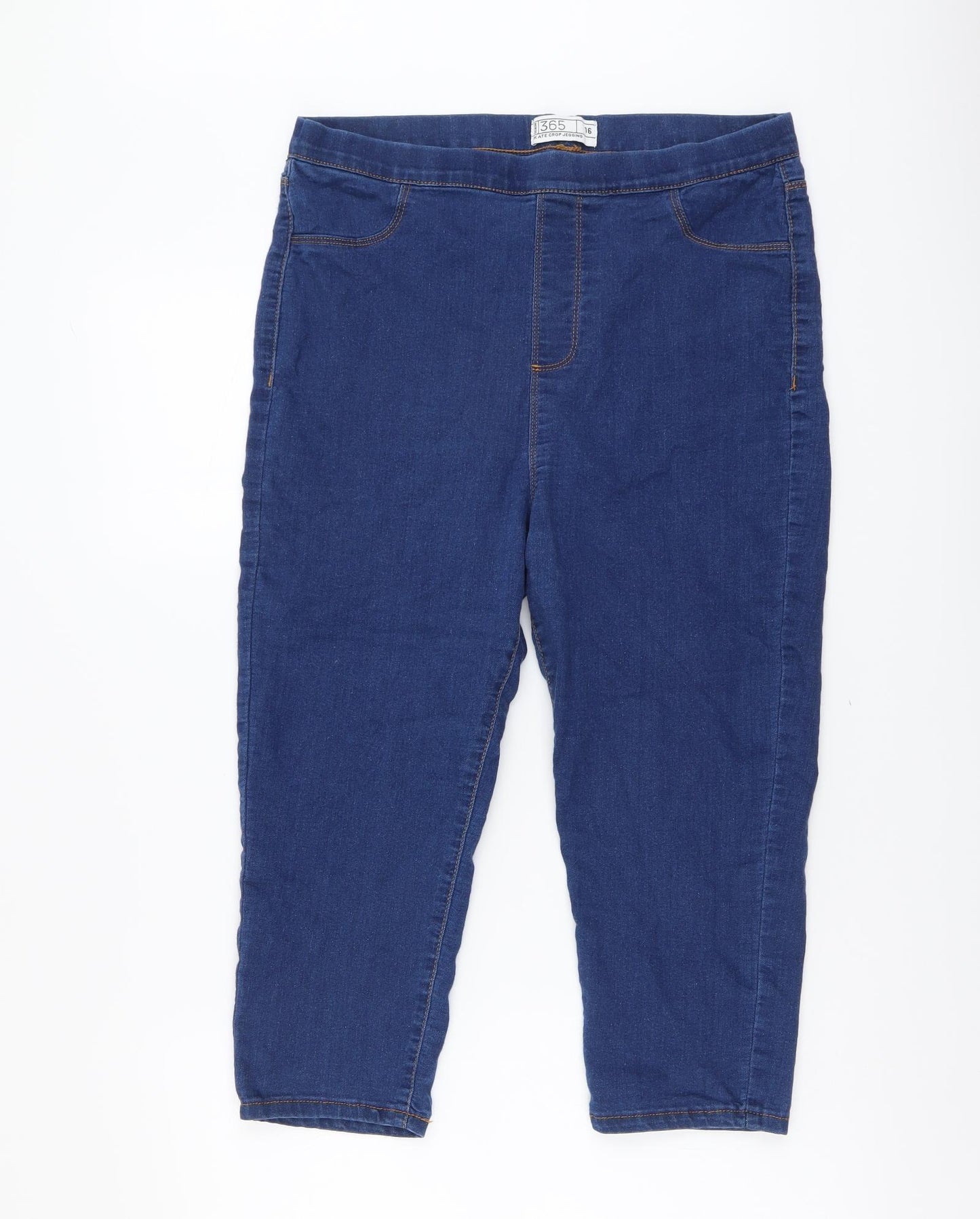 365 Denim Womens Blue Cotton Jegging Jeans Size 16 L20 in Regular