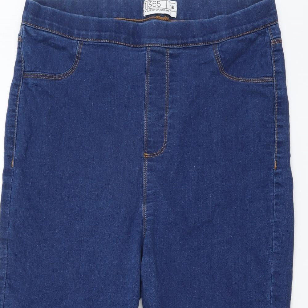 365 Denim Womens Blue Cotton Jegging Jeans Size 16 L20 in Regular