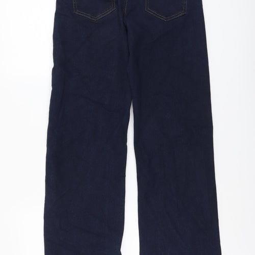 Simply Be Womens Blue Cotton Bootcut Jeans Size 12 L31 in Regular Button