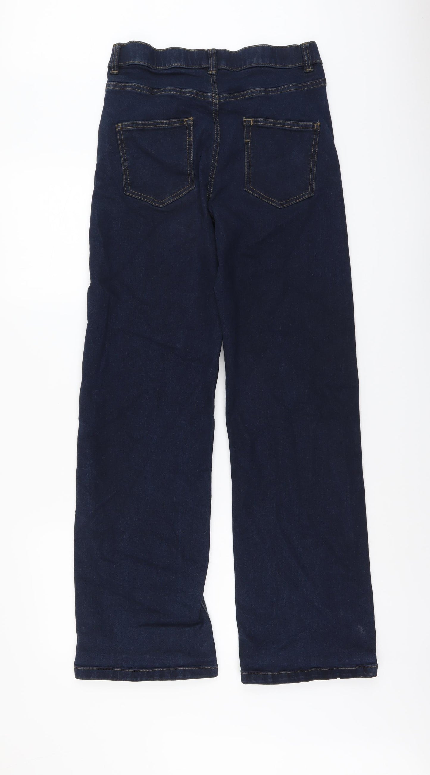 Simply Be Womens Blue Cotton Bootcut Jeans Size 12 L31 in Regular Button