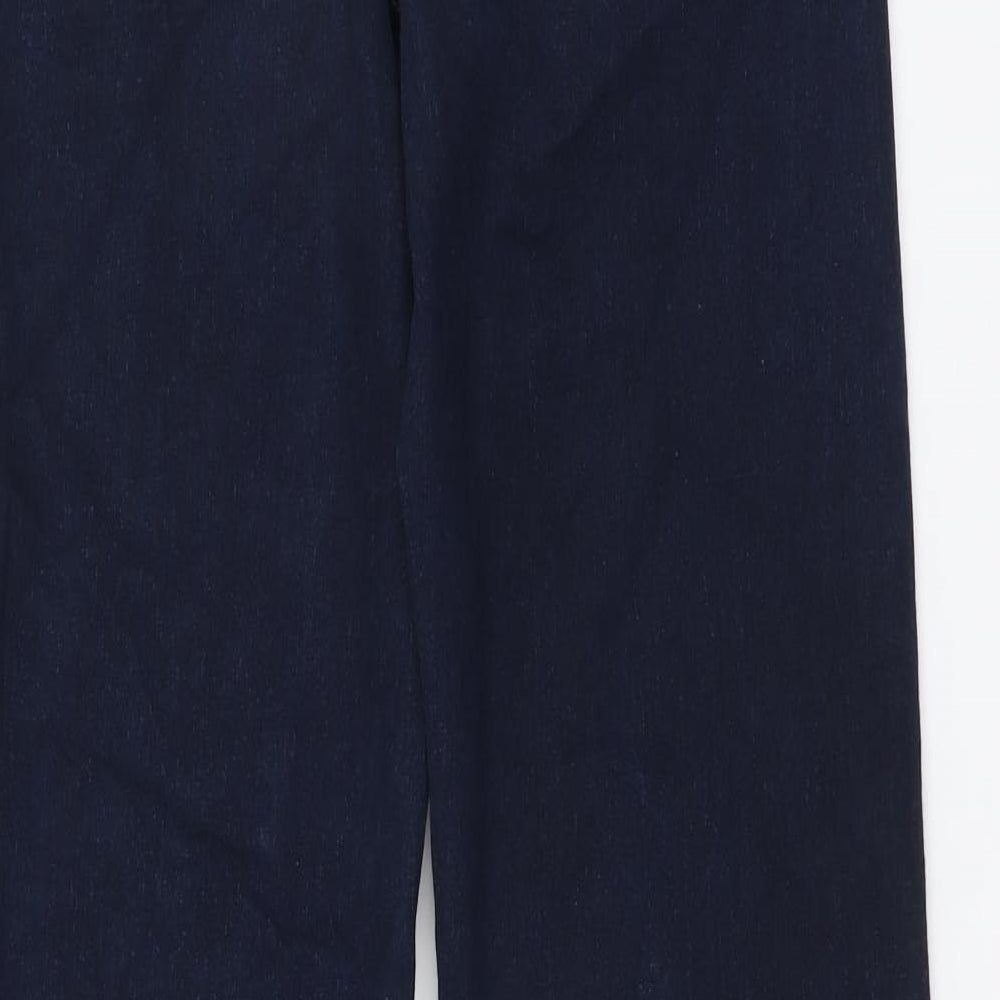 Simply Be Womens Blue Cotton Bootcut Jeans Size 12 L31 in Regular Button