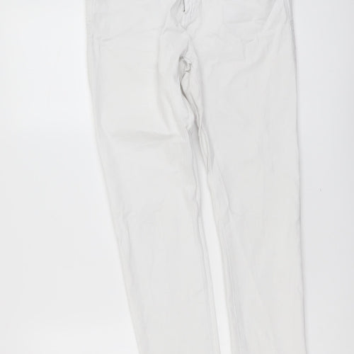 Calliope Womens White Cotton Skinny Jeans Size M L30 in Regular Button
