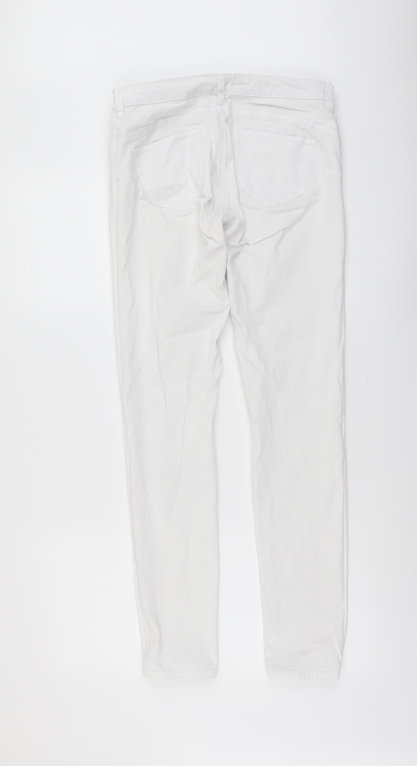 Calliope Womens White Cotton Skinny Jeans Size M L30 in Regular Button